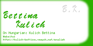 bettina kulich business card